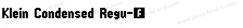 Klein Condensed Regu字体转换